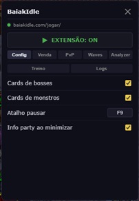 Painel de Configurações